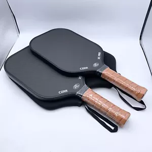 CZRR X5 Pro 16mm Carbon Faced Pickleball Paddle & Cover PAIR BRAND NEW - Picture 1 of 10