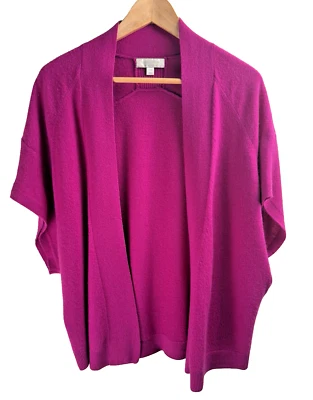 Cárdigan abierto Nordstrom Collection 100 % cachemir rosa manga Dolman talla S/M Foto 1 de 4