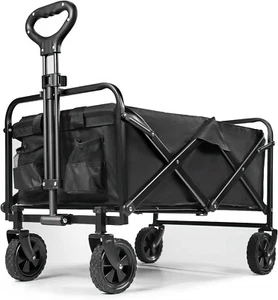 Heavy Duty Foldable Camping Outdoor Garden Trolley Cart Wagon Truck Wheelbarrow - Picture 1 of 11
