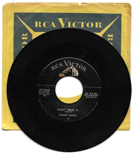 TOMMY SANDS-RCA 6868 ROCKABILLY 45 RPM DON'T DROP IT/LOVE PAINS VG++CLEAN LABELS - Picture 1 of 1