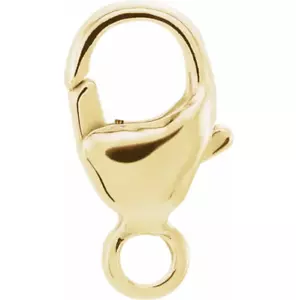 16mm 10k Oro Amarillo Sólido Elegante Diseñador Collar Langosta Broche Disparador de Cadena - Imagen 1 de 3