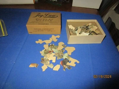 Antique Early 1900's 1920's ? Banner Corp. New York Pilgrims Jigsaw Puzzle - Image 1 of 3