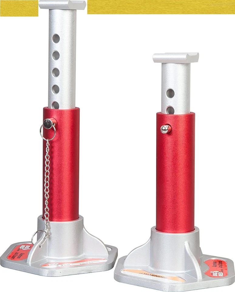 Suportes de macaco de alumínio Big Red 3 toneladas bloqueio duplo, pacote com 2, T43004-A. - Imagem 1 de 4