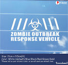  Zombie Outbreak Response Vehicle Reflective Funny  Car Sticker Decal Best Gift