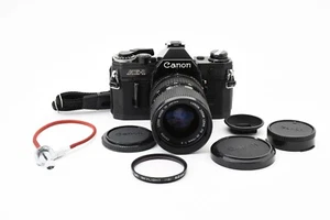 🚀🎁《MINT》Canon AE-1 SLR Black Film Camera NEW FD 35-70mm f/4 Lens From JAPAN🚀 - Picture 1 of 23