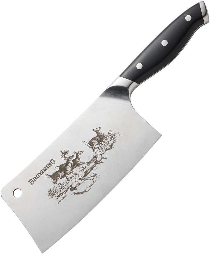 Browning Large Engraved Kitchen Knife Stainless Blade Synthetic Handle 3220319B
