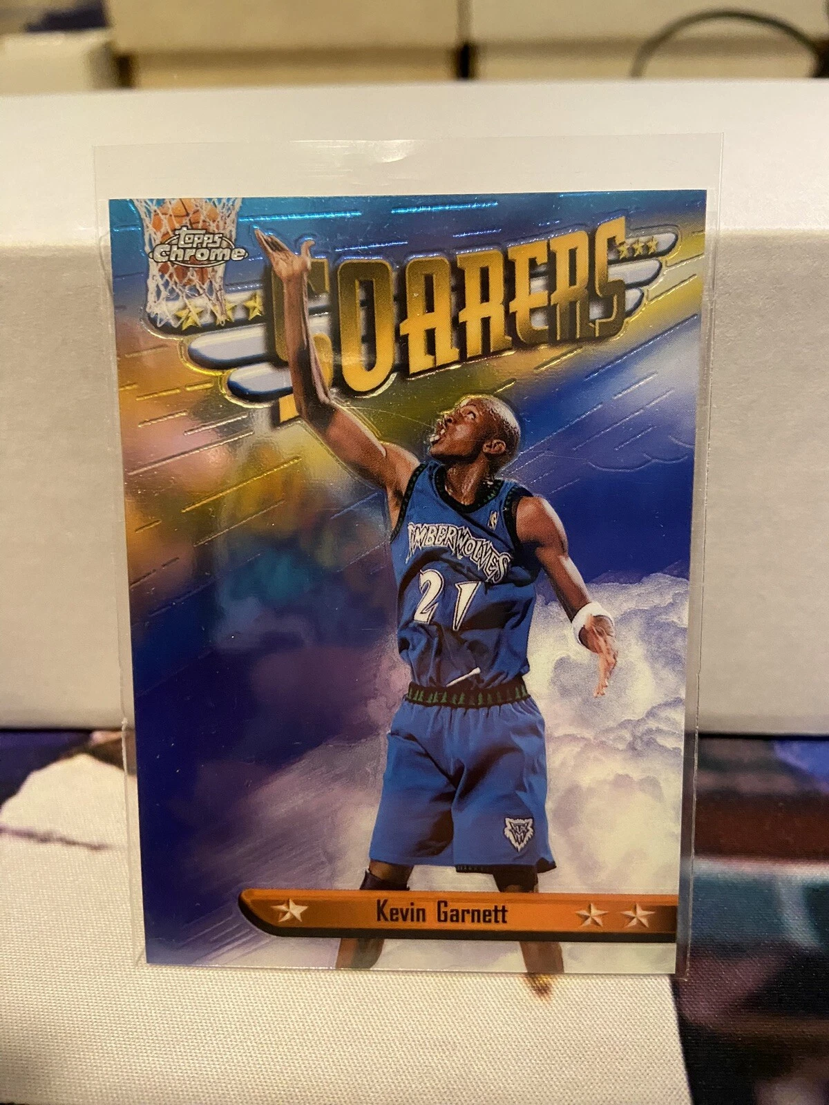 1998-99 Topps Chrome Kevin Garnett Seasons Best Soarers SB12 Timberwolves HOF