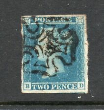 1841 Sg 14e / spec E1tb 2d blue plate 3 ( B D ) super Maltese cross pmk Cat Â£275