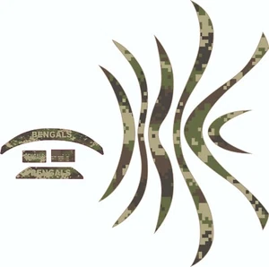 Cincinnati Bengals Camo Mini Football Helmet Decals - Picture 1 of 1
