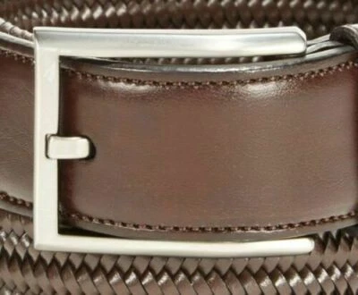 Cinturón informal $140 Ryan Seacrest para hombre con hebilla de cuero palmeado, marrón, 30x1,25 Foto 1 de 2