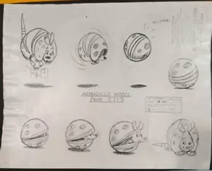 Foglio modello fotografico originale Disney ""Pluto & the Armadillo"" 1943 - Foto 1 di 1