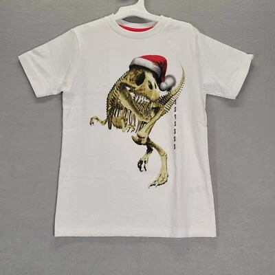 Extreme Concepts Boys T Shirt Size S Christmas Dinosaur  - Image 1 of 4