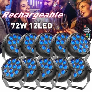 Batería Recargable 72W Mini Par 12 LED Lavado Escenario Luz RGB Disco Show Evento - Imagen 1 de 19