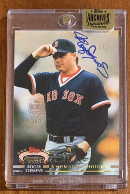 Roger CLEMENS 2015 Topps Archives Signature Edition On Card AUTO 1/2 NM Red Sox - Image 1 of 3