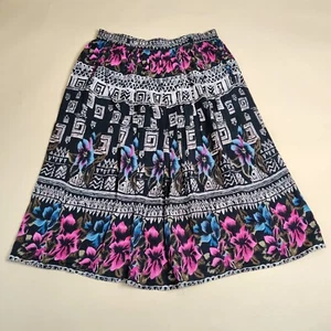Vintage C&A Multi Skirt Size 16-18 Floral Geo Elegant Casual Ladies Fashion Indi - Picture 1 of 6