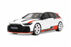 GT Spirit 2024 Audi RS6 Avant GT C8 Arkona bianco con livrea Audisport 1:18 GT512 - Foto 1 di 11