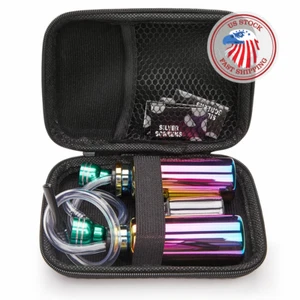 4" Mini Small Glass Bong 2PC Water Pipes Hookah Smoking Tobacco Pipes with Box - Picture 1 of 8