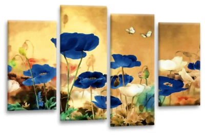 Floral Wall Art Cream Living Room Bedroom Framed Canvas Picture Ready to Hang - Image 1 of 4