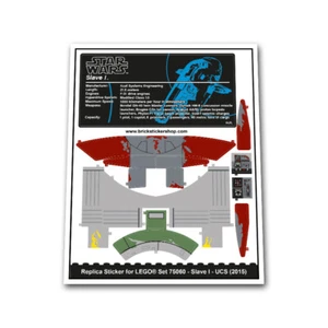 Replacement Sticker for Set 75060 - Slave I (UCS) - Picture 1 of 2