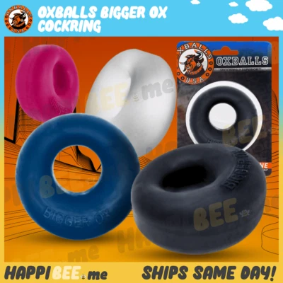 Oxballs BIGGER OX Cock Ring🍯Male TPR + Silicone Ball Stretcher Penis Sack Sling - Image 1 of 4