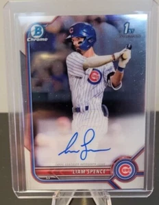 2022 Bowman Chrome Liam Spence 1st Bowman On Card Base Auto Chicago Cubs - Picture 1 of 2