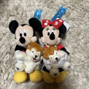 Tokyo Disney Shibuya Store limitiert Mickey & Minnie Plüsch Schlüsselanhänger Hachico Japan - Bild 1 von 2