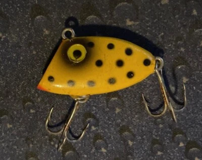 Swimming Minnow Fishing Lure Yellow/Black Spots Bayou Buggie or Pico Perch #1 - Image 1 of 3
