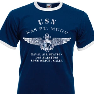 T-SHIRT USN NAS Long Beach US Army Naval Marines Anker 50er 50er Retro USA - Bild 1 von 1