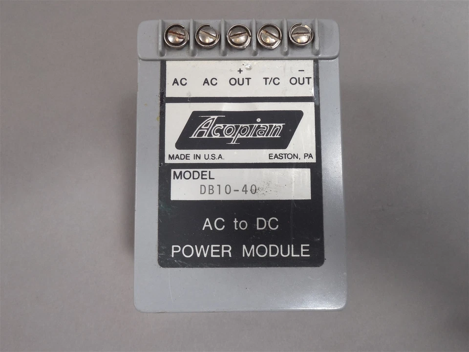 Acopian DB10-40 AC to DC Power Module USED - Image 1 of 1