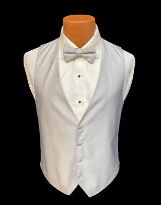Elegant Light Silver Tuxedo Vest & Tie - Perfect for Weddings & Formal Events! - Image 1 of 3