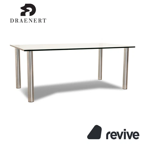 Dreanert Glas Dining Table Silver 70 7/8x39 3/8in Cover