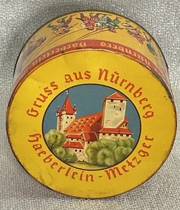 Vintage Haeberlein Metzger Nuremberg Cookie Tin Lithograph - Picture 1 of 9