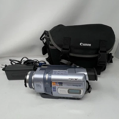 Sony DCR-TRV340 Digital8 Hi8 8mm Video8 Camcorder Tested - Image 1 of 4