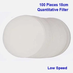 100 Pcs 18cm Slow Speed Quantitative Filter Paper Filtration Laboratory Supply - Picture 1 of 1