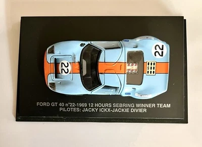 Spark Ford GT40 #22 Winner 12 Hour Sebring 1969 Ickx Divier 1/43 Scale Eagle Rac - Image 1 of 4