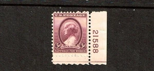 1936 U.S. COMMEMORATIVE 3c Susan B Anthony Plt#SINGLE Sc#784 M/NH/OG GEM ^ - Picture 1 of 1