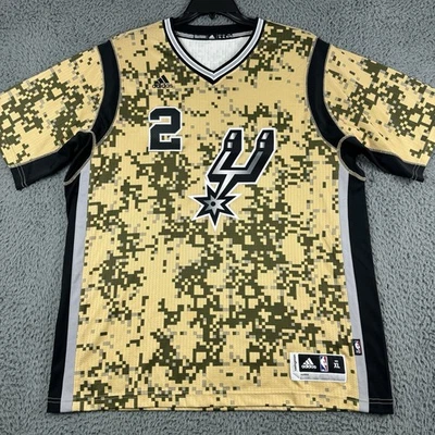 Camiseta Kawhi Leonard tamanho XL Adidas NBA Swingman San Antonio Spurs camuflagem 2014 - Imagem 1 de 4