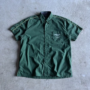 Aston Martin Racing Team Green Yellow Button Up Shirt Size Large - Picture 1 of 5