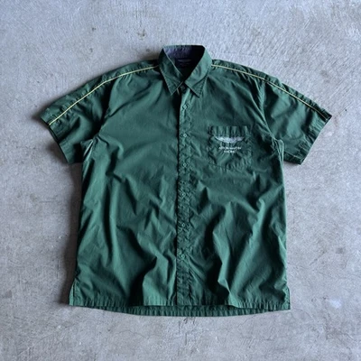 Aston Martin Racing Team Green Yellow Button Up Shirt Size Large - Image 1 of 4
