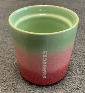 Starbucks 2020 Pearl Ombre Red Pink Green Holiday Tumbler Mug No Handle/Lid 8 oz - Picture 1 of 7