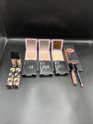 Kylie Jenner Makeup Collection- 3 Kylighters-Liquid Lipstick- 2 Skin Concealer - Image 1 of 4