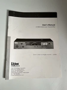Vintage LT-800 Stationärer Sender Benutzerhandbuch Listen Booklet Guide Original - Bild 1 von 3