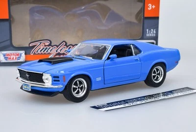 Ford Mustang Boss 429 (1970) Blau Motormax 1:24 - Bild 1 von 4