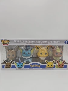 Funko Pop Pokemon Paquete de 4 (Eevee / Vaporeon / Jolteon / Flareon) Exclusivo Nuevo - Imagen 1 de 6