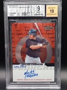 Melky Cabrera 2005 Topps Finest Chrome Baseball Red RC Auto #/970 BGS 9 On Card - Picture 1 of 4
