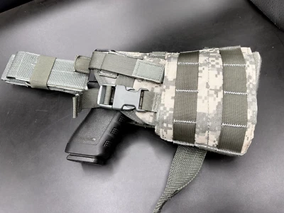 Glock 20 21 w/ TLR-1   🇺🇸 USA Holster  Canvas Leg Drop Camouflage Molle - Image 1 of 4