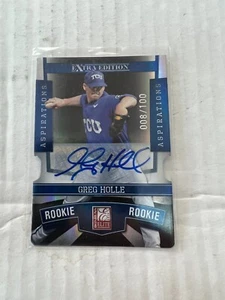 Greg Holle 2010 Elite Extra Edition Auto Blue Die-Cut Card #189 Serial #008/100 - Picture 1 of 1