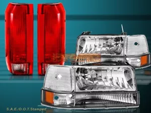 1992-1996 FORD BRONCO F-150 F250 F350 CORNER BUMPER HEADLIGHTS + Tail Lights - Picture 1 of 6