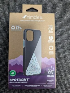 NEW Nimble Recycled Plastics & Silicone Non-Slip Case for iPhone 13 Pro (6.1") - Photo 1 sur 2
