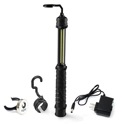 Rechargeable Cordless 60 SMD LED Work Light Magnetic 350 Lumens Swivel Hooks - Image 1 of 4
